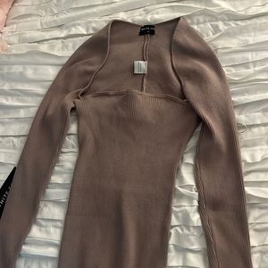 White Fox Bolero Mini Dress Taupe